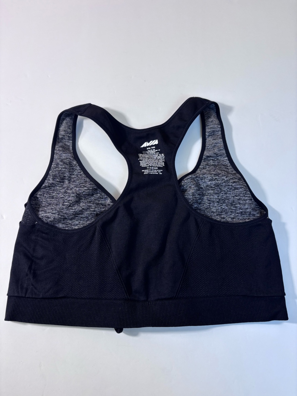 Avia Seamless Front-Zip Sports Bra Racerback Versatile Comfort Activewear Sz XXL - Picture 5 of 9